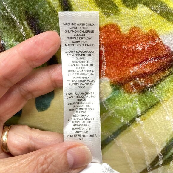 Chico's Tropical Knit T-Shirt/Tunic, Size 1 (Medium), Elbow Sleeve Textured NEW - Picture 12 of 14